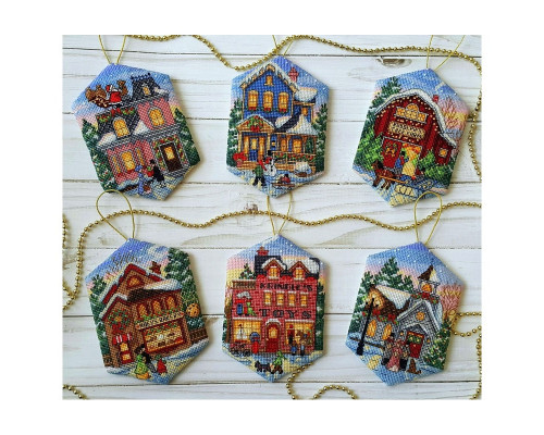 Набор для вышивания DIMENSIONS Christmas Village Ornaments (08785)