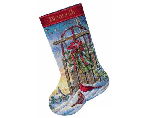 Набор для вышивания DIMENSIONS Christmas Sled Stocking (08819)