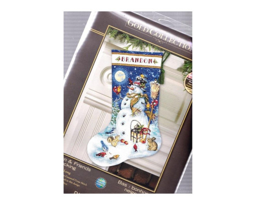 Набор для вышивания DIMENSIONS Snowman and Friends Stocking (08839)