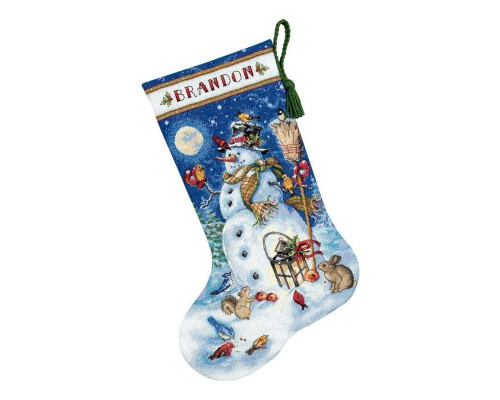 Набор для вышивания DIMENSIONS Snowman and Friends Stocking (08839)