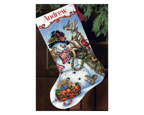 Набор для вышивания DIMENSIONS Snowman Gathering Stocking (08866)