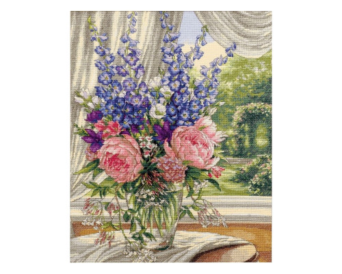 Набор для вышивания DIMENSIONS Пионы и дельфиниумы (35257)