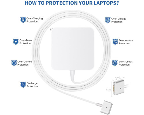 Зарядка для Macbook magsafe 2 85W блок питания apple Power Adapter Foxconn