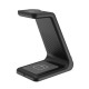Беспроводная зарядка T3 Bonola 3 in 1 Wireless Charger док-станция для iPhone/AirPods/Apple Watch Black