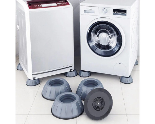 Антивибрационные Подставки ножки для стиральной машины (4 шт) Серые UKC