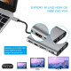 Usb Hub Type C на HDMI VGA AUX 3.5 mm SD/TF Card Reader USB Hub 3x3.0 Ethernet LAN RJ 45 USB C Charging переходник адаптер Foxconn (A10033)