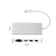 Usb Hub Type C на HDMI + VGA USB Hub 2x3.0 Ethernet LAN RJ 45 USB USB C Charging переходник адаптер Foxconn (A10199)