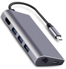 Usb Hub Type C на HDMI 3 x USB 3.0 Ethernet LAN RJ 45 USB USB C Charging переходник адаптер Foxconn (A10082)