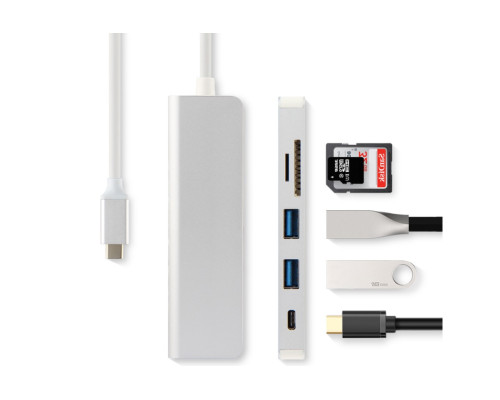 Usb Hub Type C на 3 USB 3.0 Card Reader переходник адаптер Foxconn (A16255)