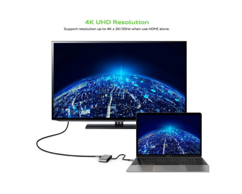 Usb Hub Type C на HDMI VGA переходник адаптер Foxconn (A16252)