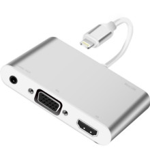 Usb Hub переходник для apple iPhone на HDMI VGA Audio адаптер Foxconn (A14910)