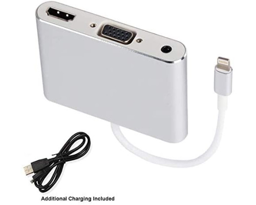 Usb Hub переходник для apple iPhone на HDMI VGA Audio адаптер Foxconn (A14910)