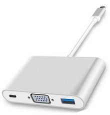 Usb Hub Type C на VGA и USB 3.1 USB C Charging переходник VGA адаптер Foxconn (A18026)