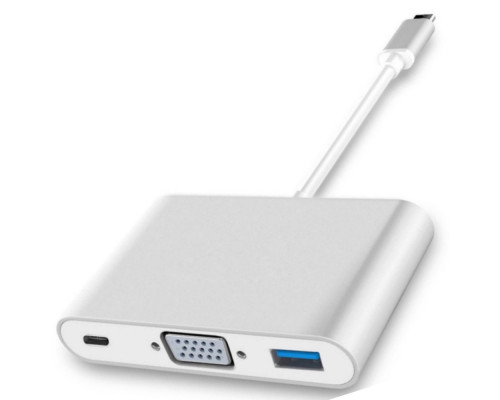 Usb Hub Type C на VGA и USB 3.1 USB C Charging переходник VGA адаптер Foxconn (A18026)