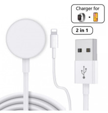 Зарядка для apple watch Foxconn 2 in 1 зарядка для iPhone Lightning Charging Cable (A14922)