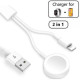 Зарядное устройство для apple watch Foxconn 2 in 1 зарядка для iPhone Lightning Charging Cable (A14922)