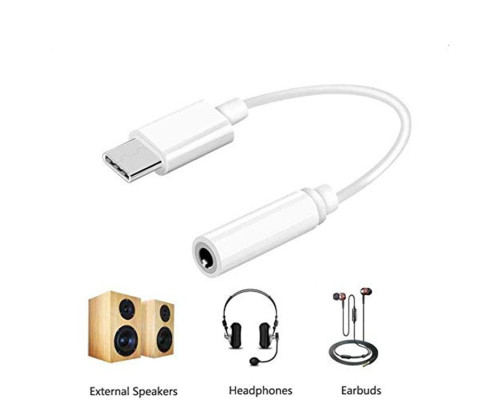 Переходник для наушников type c Foxconn адаптер для наушников AUX 3.5 (A14923)