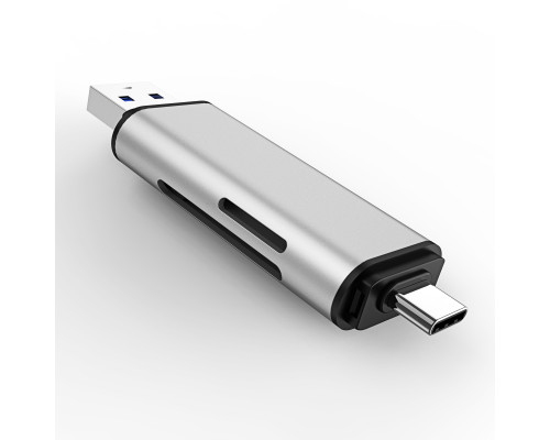 Переходник SD/MicroSD Card Reader на USB Type-C адаптер USB на Micro USB для картридер Foxconn (A10084)