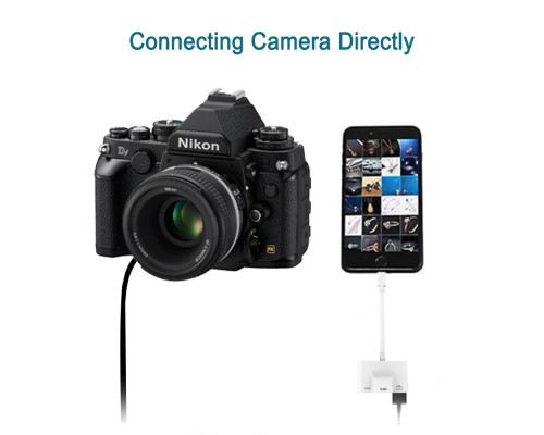 Переходник для iPhone на USB и RJ45 Ethetnet адаптер iPad/iPod/iPhone для подключения камеры и Интернет кабель Foxconn (A14645)