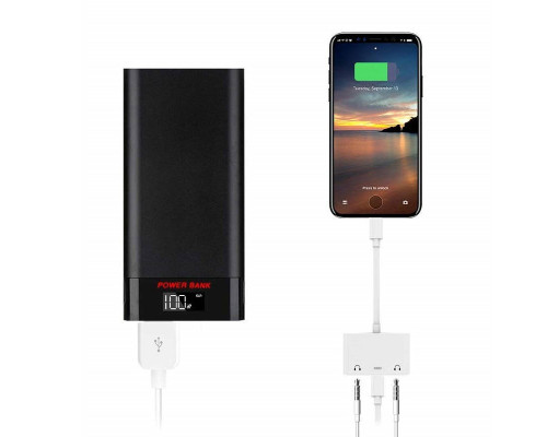 Переходник для iPhone на AUX 3.5 Audio адаптер 3.5 на два выхода для iPad/iPod/iPhone Foxconn (A14908)