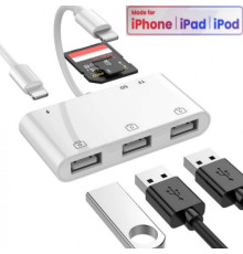 Переходник на USB SD Card Reader для iPhone адаптер iPad/iPod/iPhone Foxconn (A18000)