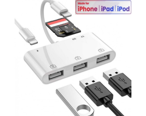 Переходник на USB SD Card Reader для iPhone адаптер iPad/iPod/iPhone Foxconn (A18000)