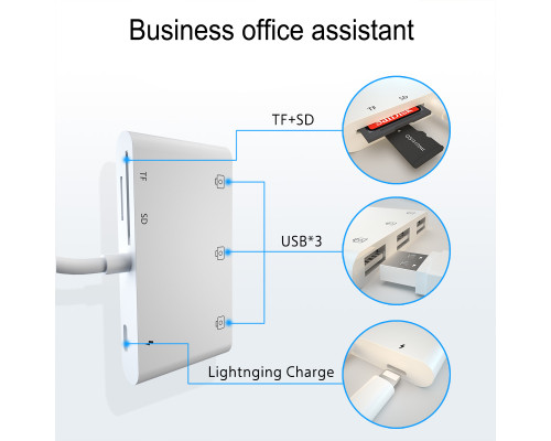 Переходник на USB SD Card Reader для iPhone адаптер iPad/iPod/iPhone Foxconn (A18000)