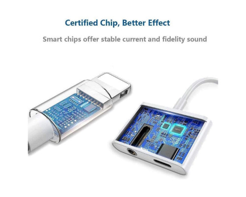 Переходник для iPhone на AUX 3.5 Audio адаптер iPad/iPod/iPhone Foxconn (A12037)