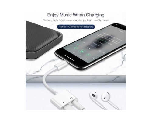 Переходник для iPhone на AUX 3.5 Audio адаптер iPad/iPod/iPhone Foxconn (A12037)