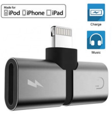 Переходник для iPhone на Audio Lightning адаптер для наушников с разъемом зарядки iPad/iPod/iPhone Foxconn (A14920)