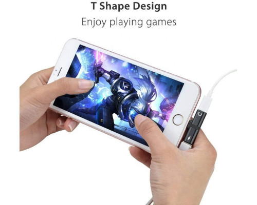Переходник для iPhone на Audio Lightning адаптер для наушников с разъемом зарядки iPad/iPod/iPhone Foxconn (A14920)