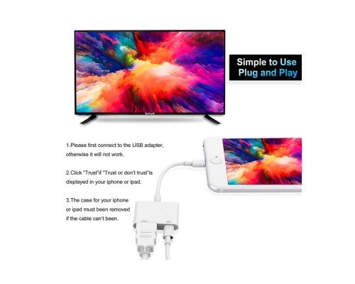 Переходник HDMI на iPhone адаптер для iPad/iPod/iPhone Foxconn (A12039)