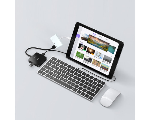 Переходник для iPhone на HDMI USB 3.0 адаптер для TV и флешку на iPad/iPod/iPhone Foxconn (A16901)