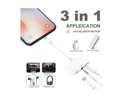 Переходник для iPhone на AUX 3.5 Audio адаптер iPad/iPod/iPhone Foxconn (A14909)