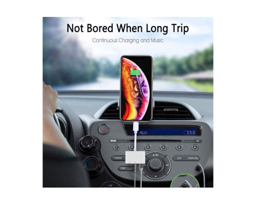 Переходник для iPhone на AUX 3.5 Audio адаптер iPad/iPod/iPhone Foxconn (A14909)