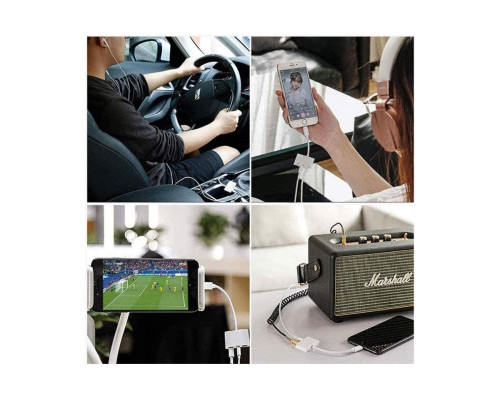 Переходник для iPhone на AUX 3.5 Audio адаптер iPad/iPod/iPhone Foxconn (A14909)