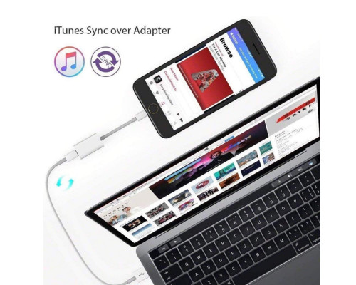 Переходник для apple iPhone на Audio адаптер для наушников на iPad/iPod/iPhone Foxconn (A14913)