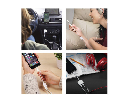 Переходник для iPhone на Audio Lightning адаптер iPad/iPod/iPhone Foxconn (A14646)