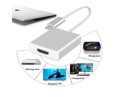 Переходник HDMI на Type C адаптер для подключение монитора Foxconn (A16259)