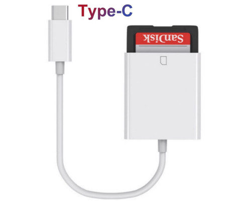 Переходник для карт памяти SD Card Reader на Type C адаптер для флеш карты Foxconn (А14924)