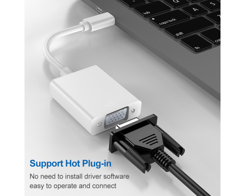 Переходник VGA на Type C адаптер для проектора Foxconn (А12047)