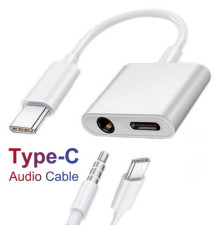 Переходник на наушники для Type C адаптер на AUX 3.5 и кабель с зарядкой Foxconn (A14936)