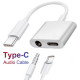 Переходник на наушники для Type C адаптер на AUX 3.5 и кабель с зарядкой Foxconn (A14936)
